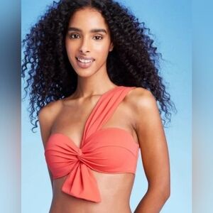 Shade & Shore Coral One Shoulder Bikini (2 Pieces Included)